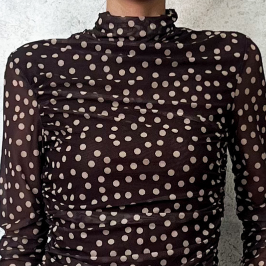 Blusa polka dots cafe