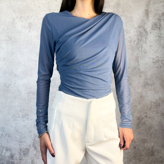 Body de mesh azul