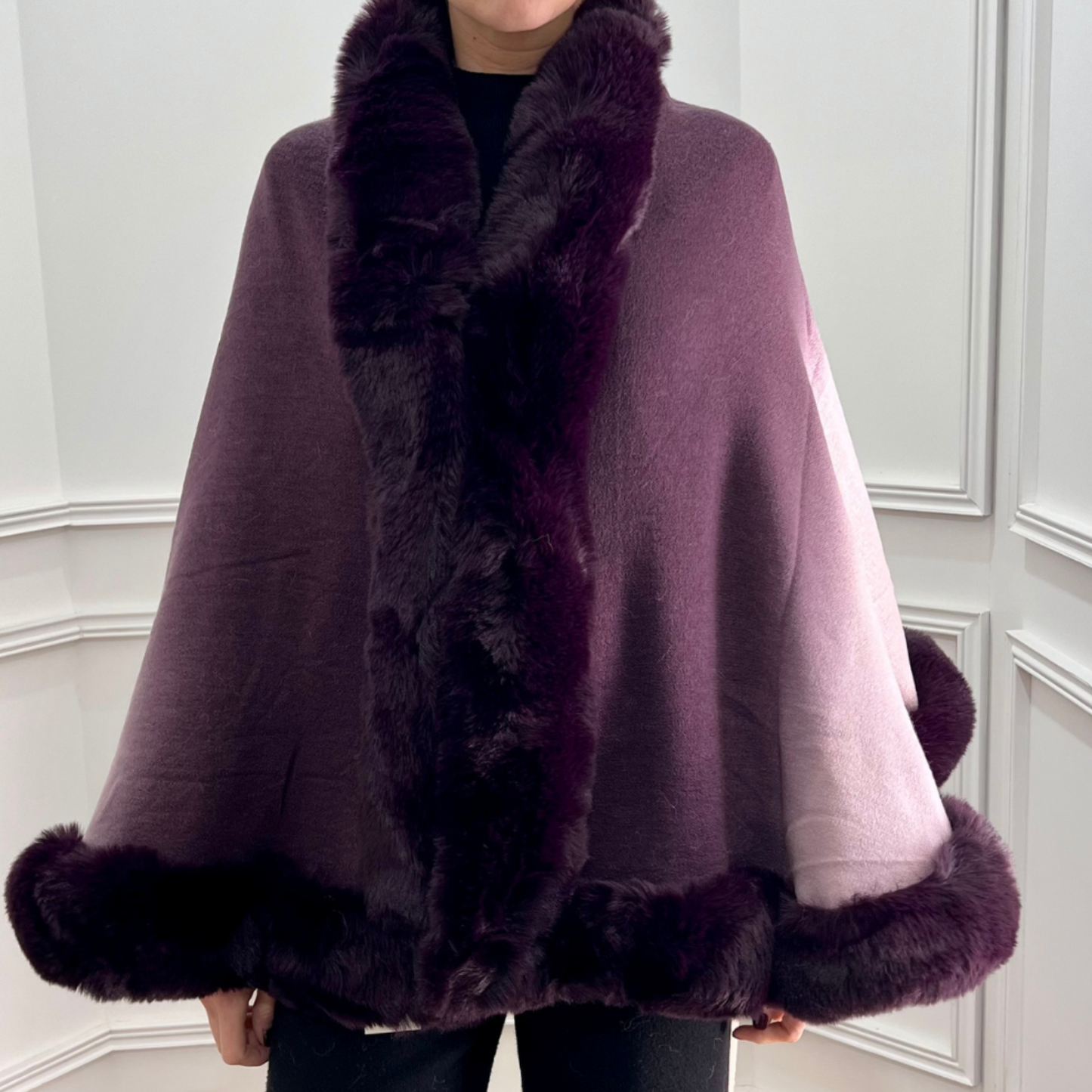 Capa degradada purpura piel sintetica