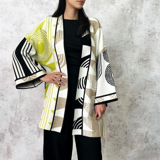 Kimono geométrico verde