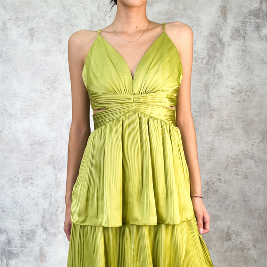 Vestido largo cut out lima