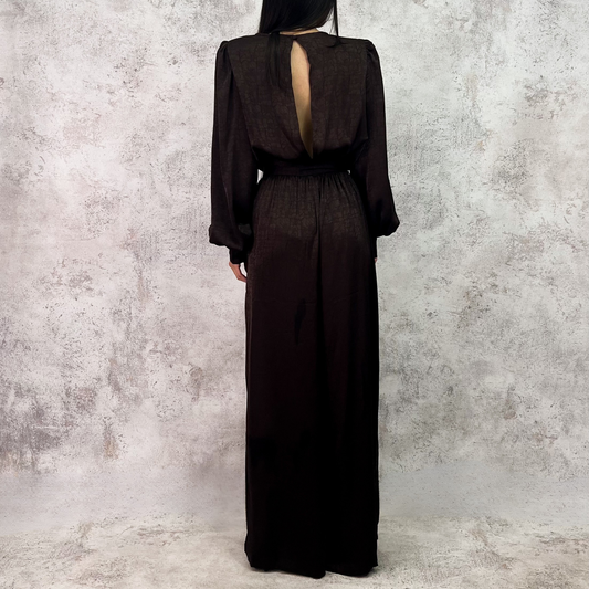 Jumpsuit satinado café