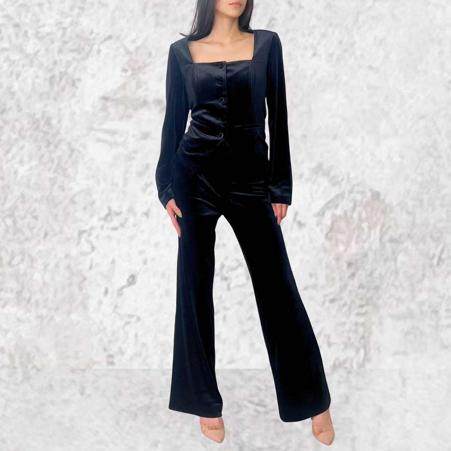 Saco negro de terciopelo