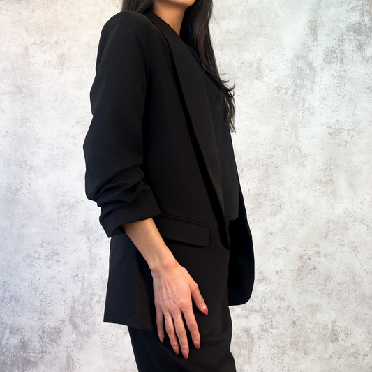 Blazer negro manga 3/4
