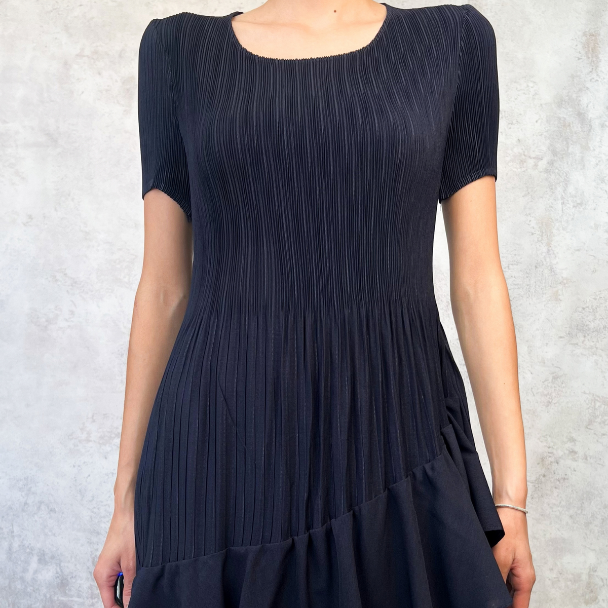 Vestido midi olanes azul