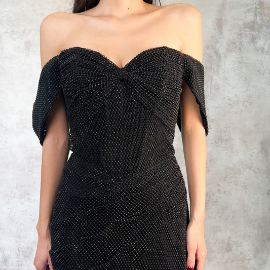 Vestido largo negro red