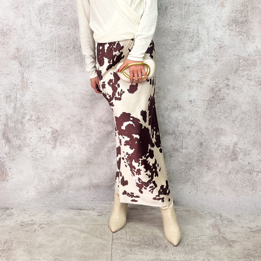 Falda de animal print vaca