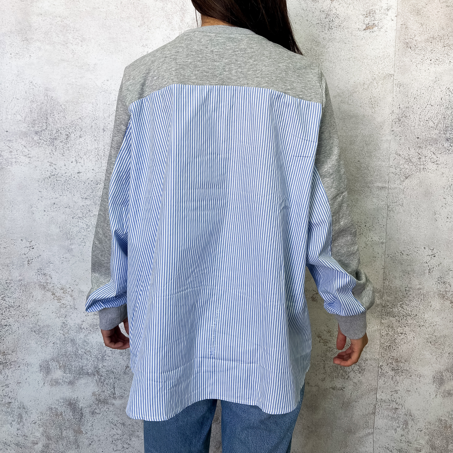 Sudadera manga camisa Gris.