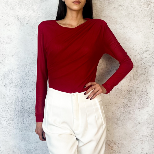 Body de mesh rojo
