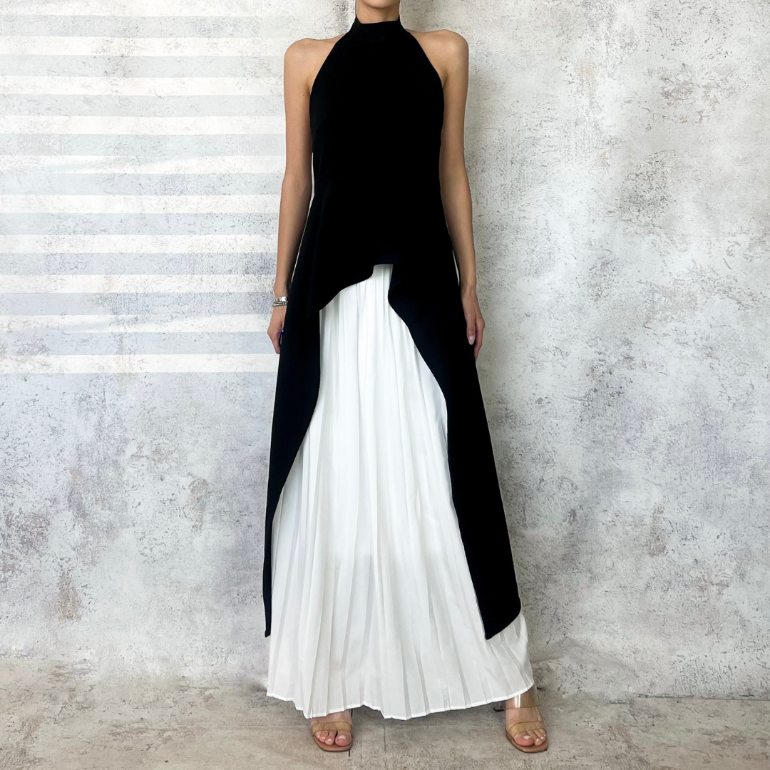 Conjunto de falda y blusa black & withe