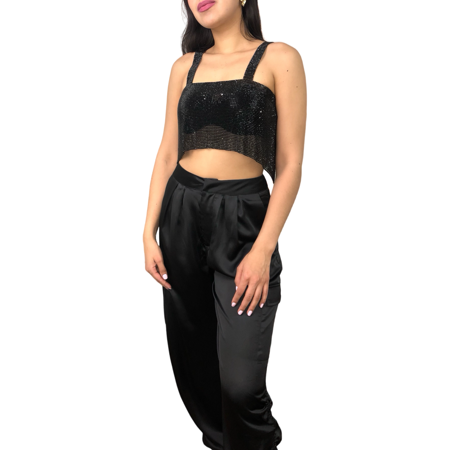 CROP TOP MAYA NEGRO