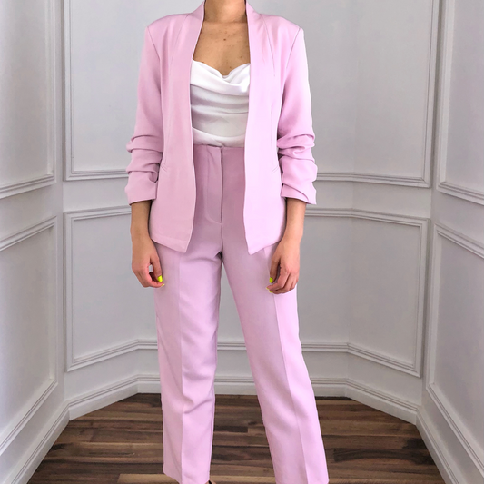 BLAZER MANGA 3/4 ROSA