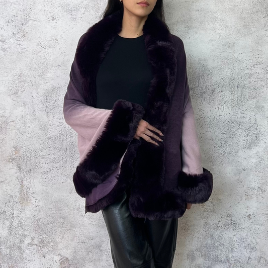 Capa degradada purpura piel sintetica