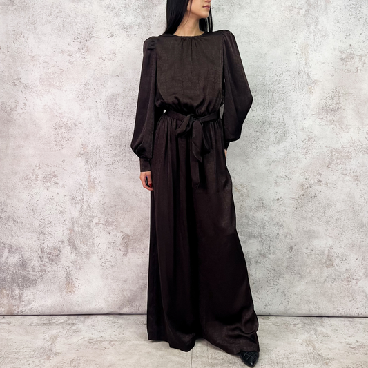 Jumpsuit satinado café