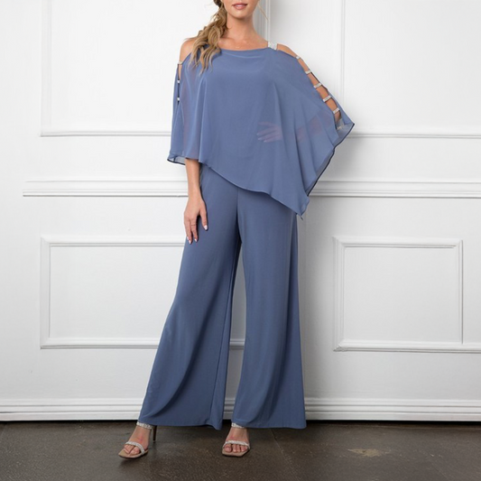 Jumpsuit azul plomo.