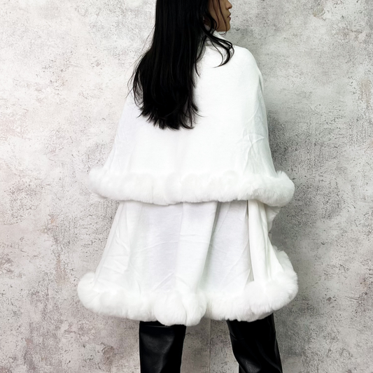 Capa blanca piel sintética doble