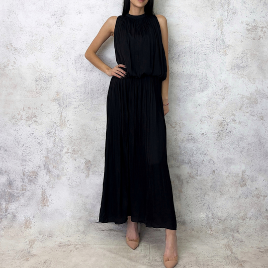 Vestido de gasa en color negrete