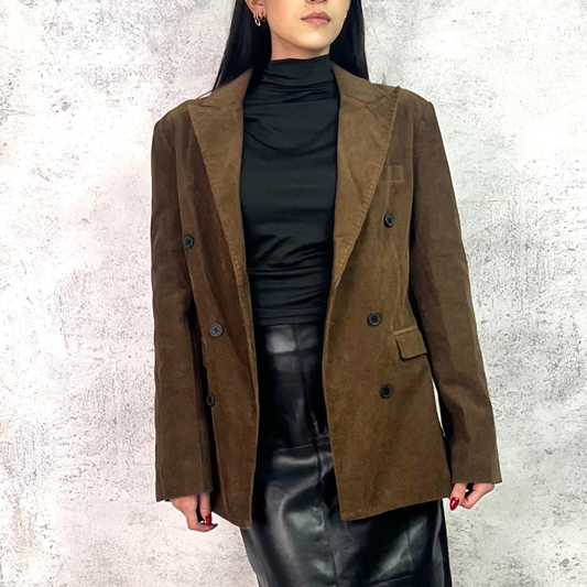 Blazer de pana en color cafe