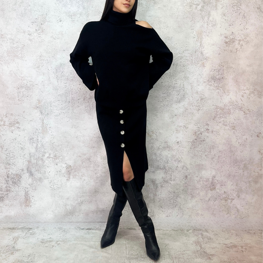 Set de falda cut out negro