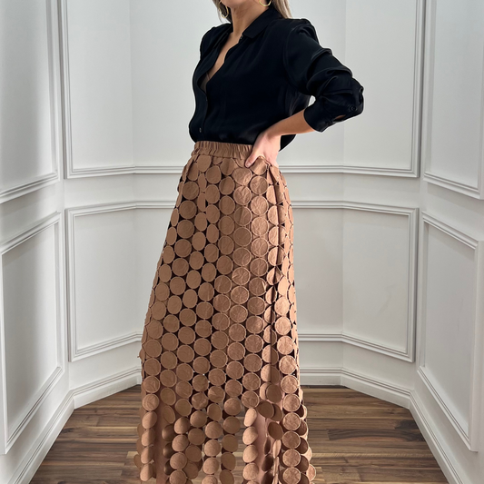FALDA MOKA FLECOS CIRCULARES