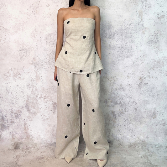 Set de Lino Polka dots