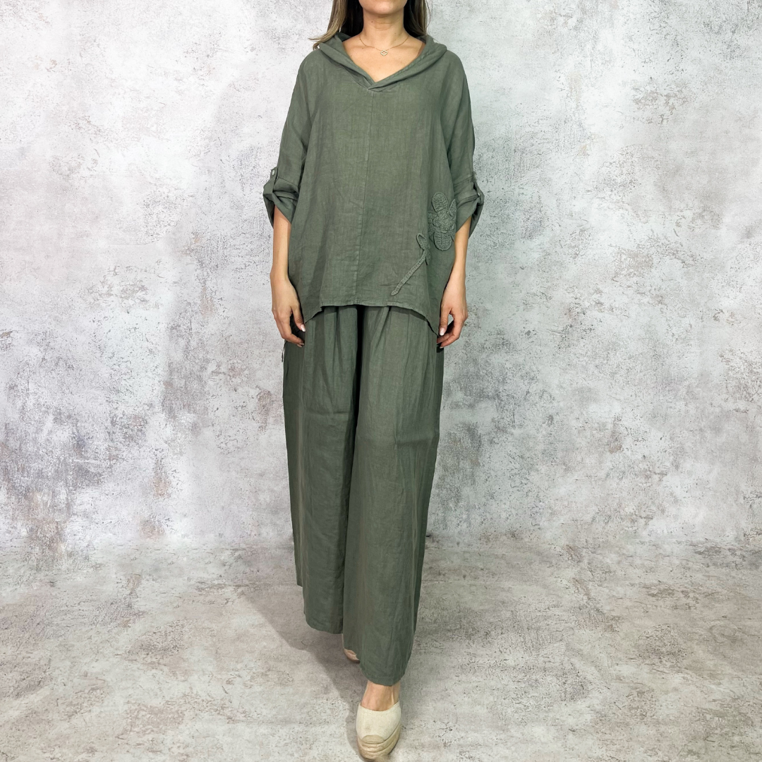 Conjunto de Lino color verde
