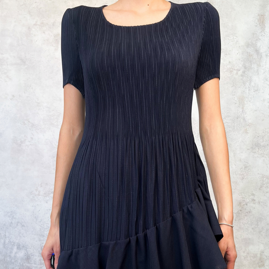 Vestido midi olanes azul