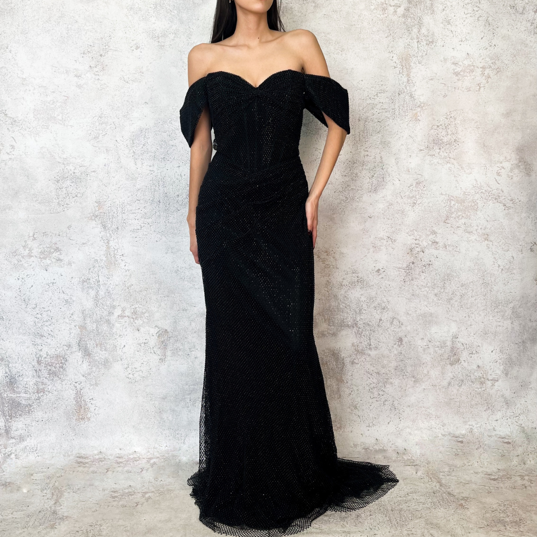 Vestido largo negro red
