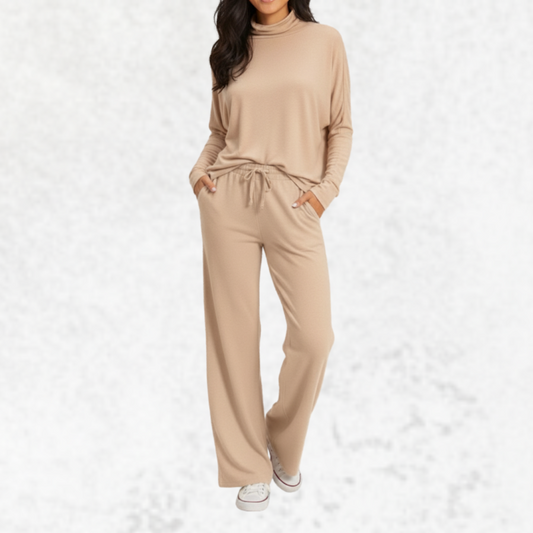 Conjunto de punto suave taupe