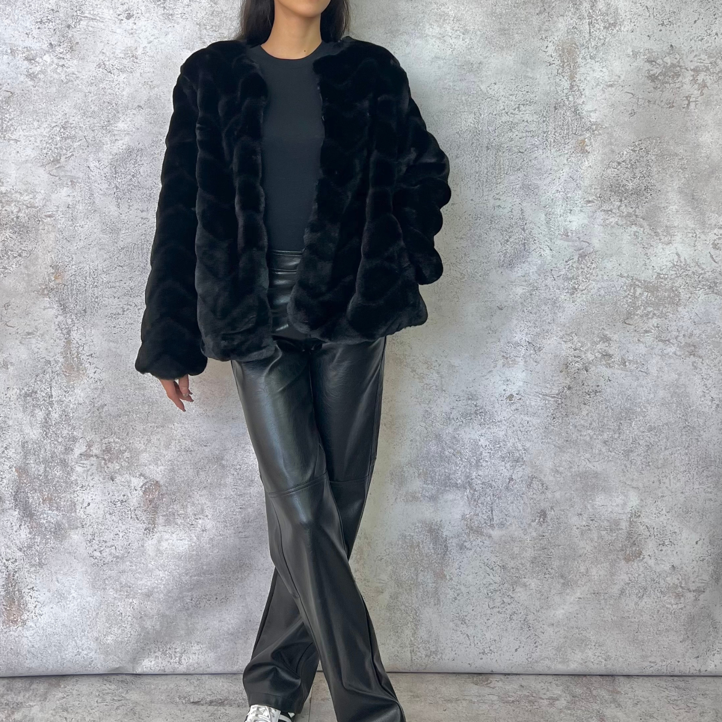 Saco piel sintética negro