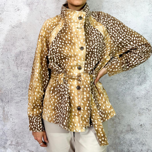 Chamarra print bambi amarilla