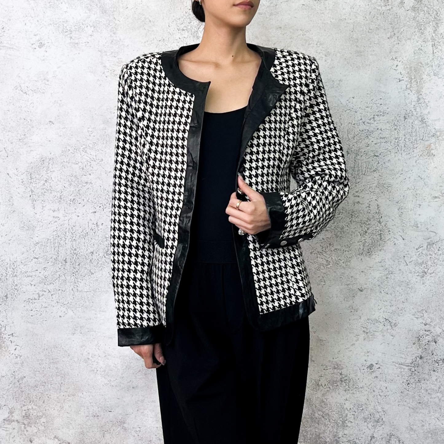 Blazer pata de gallo negro