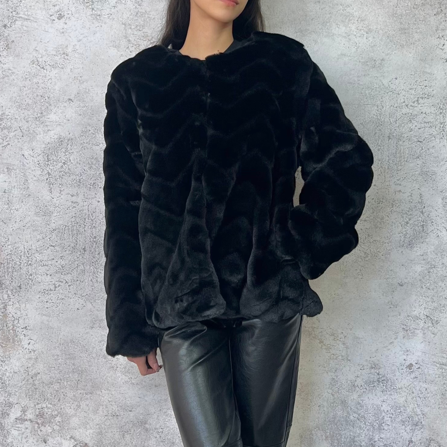 Saco piel sintética negro