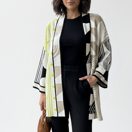 Kimono geométrico verde