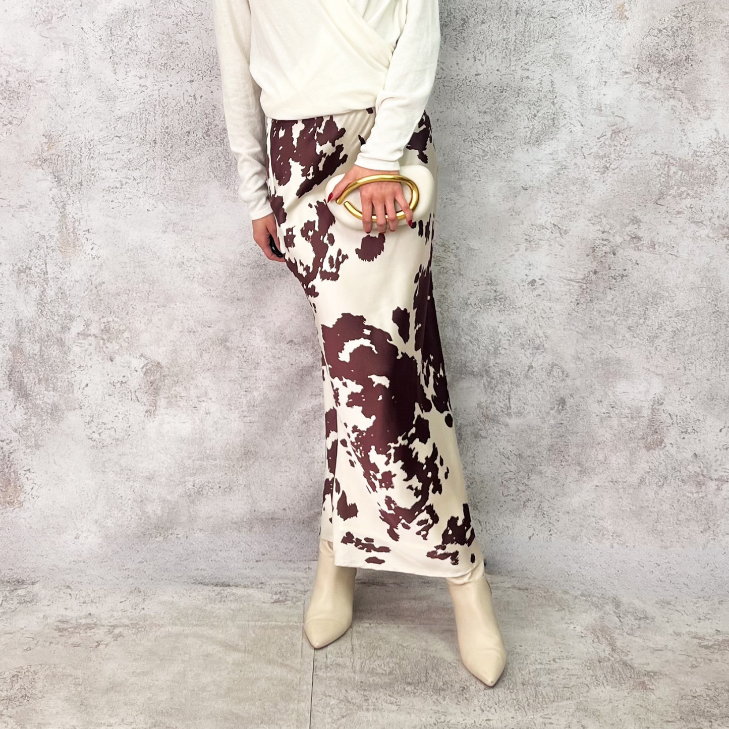 Falda de animal print vaca