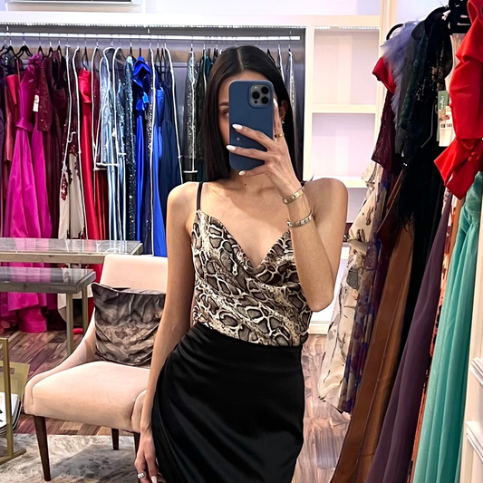 Blusa lencera animal print