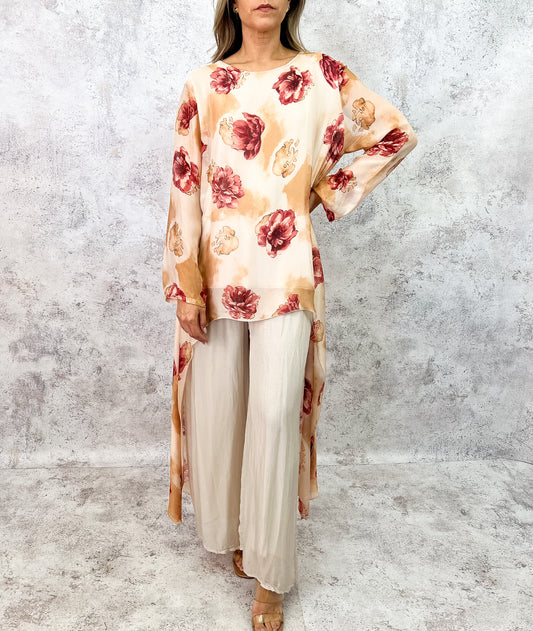 Blusa de seda nud.