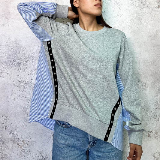 Sudadera manga camisa Gris.