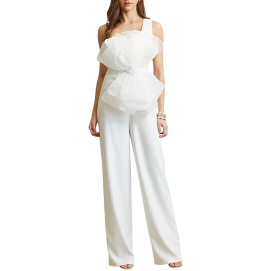 JUMPSUIT BLANCO FLOR DE ORGANZA