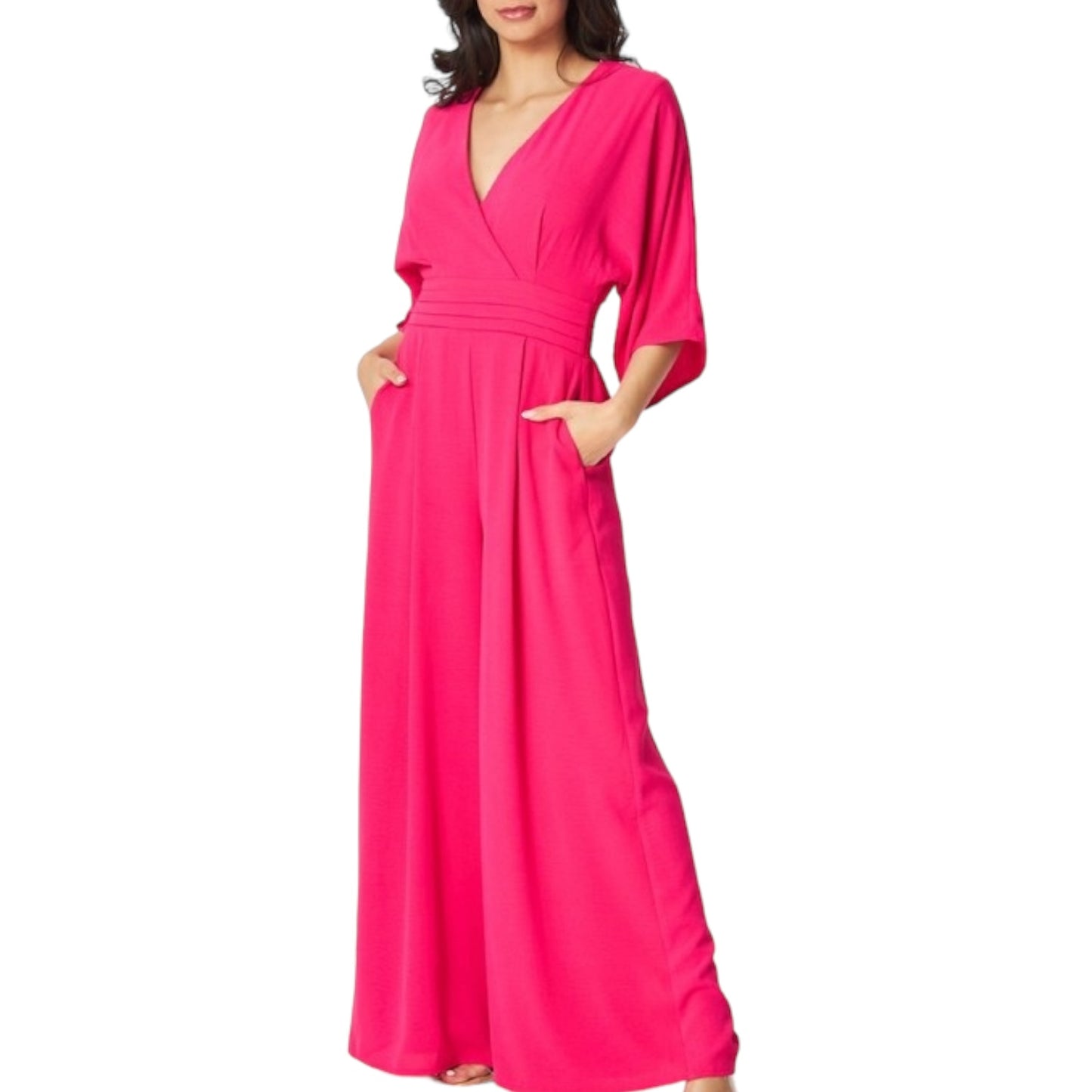 JUMPSUIT MANGA MARIPOSA FUSCHIA