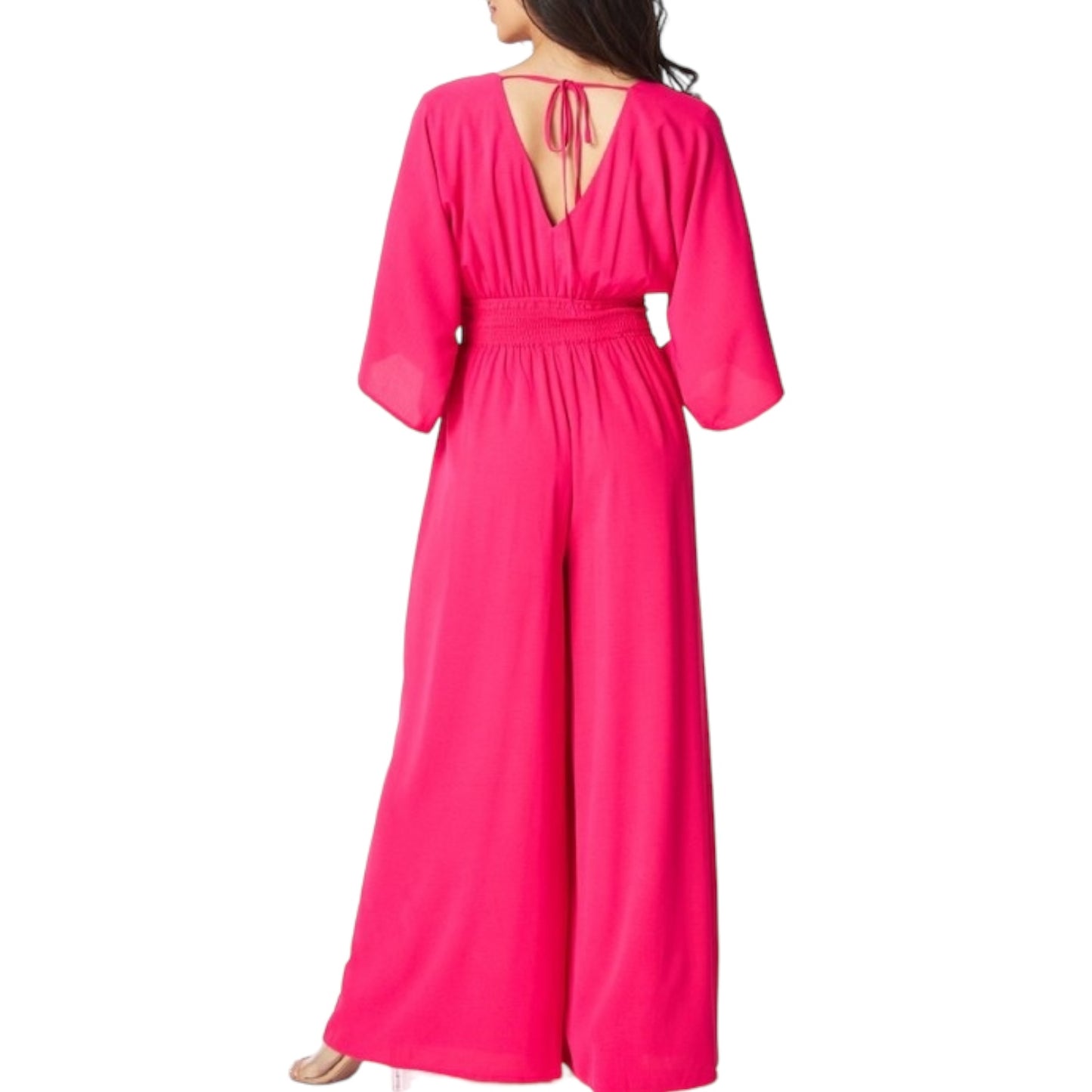 JUMPSUIT MANGA MARIPOSA FUSCHIA