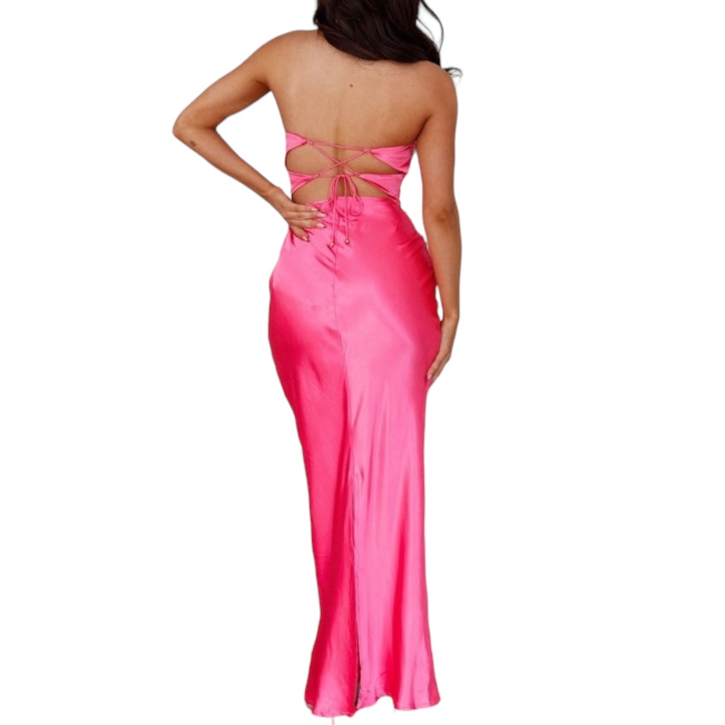 VESTIDO CUT OUT ROSA FUSCHIA