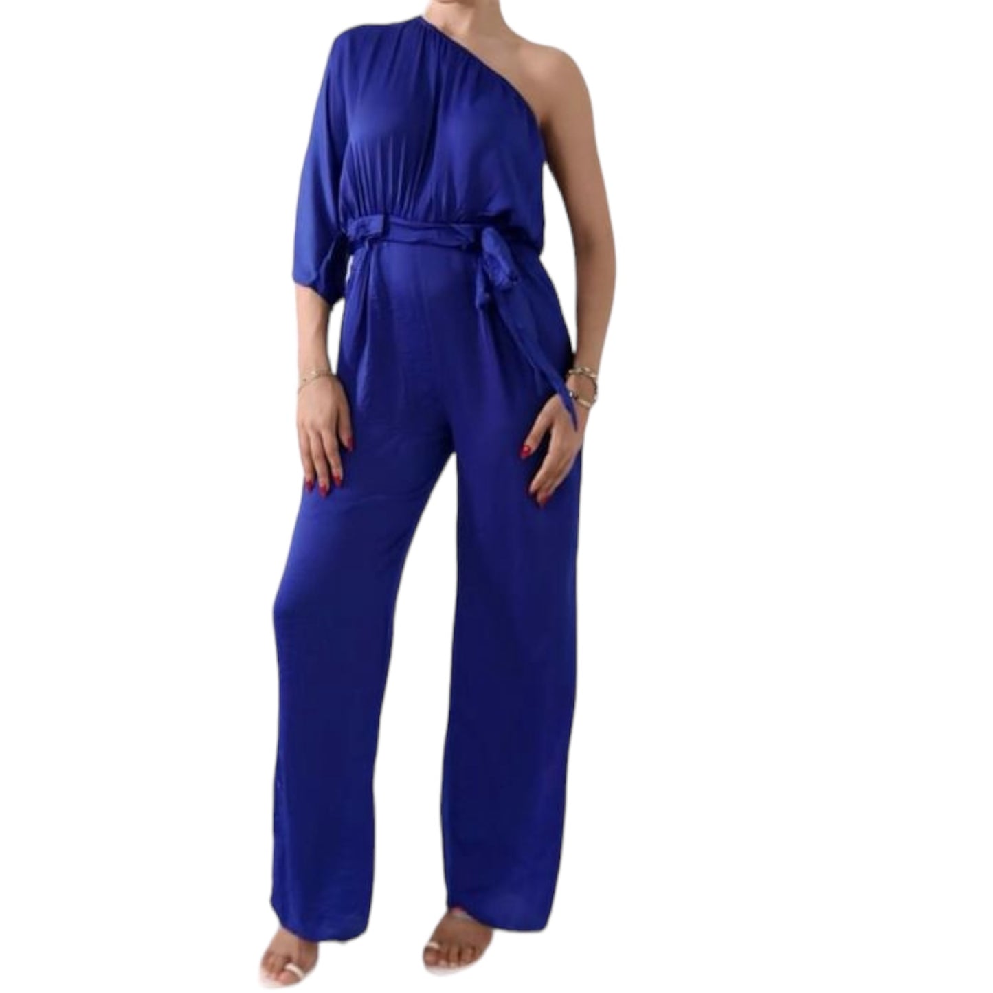 JUMPSUIT UN HOMBRO AZUL REY